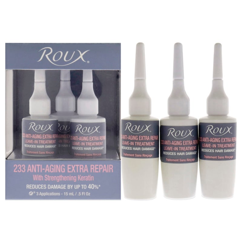 Roux 233 Anti-Aging Extra Repair, Leave In Treatment with Strengthening Keratin, 3 Applications per Box - Image 1